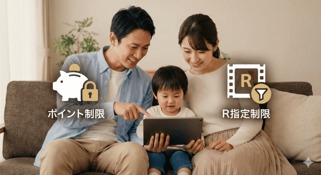 【設定編】パパ・ママも安心。ポイント制限とR指定制限