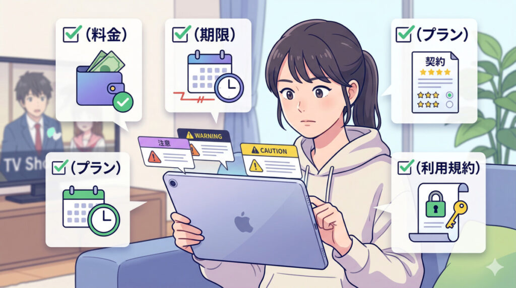 U-NEXTでアニメを楽しむための注意点