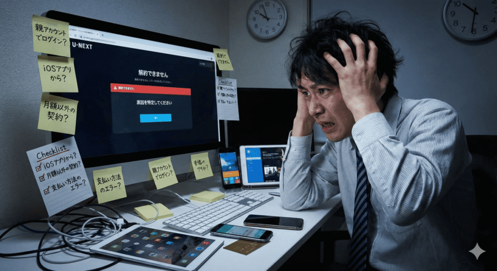 「解約できない!」と焦った時の原因特定チェックリスト