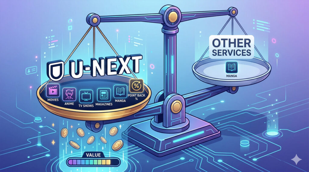 U-NEXTの漫画は他サービスと比べてお得なの？