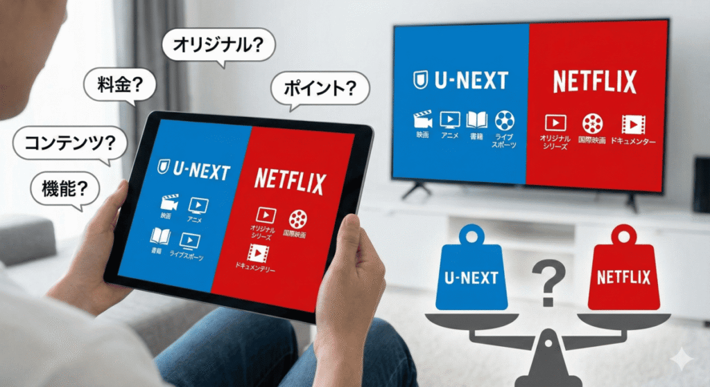 Netflixや他社と比較！あなたに合っているのはどっち？