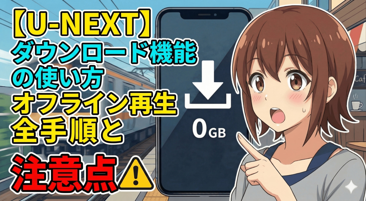【U-NEXT】ダウンロード機能の使い方｜オフライン再生の全手順と注意点