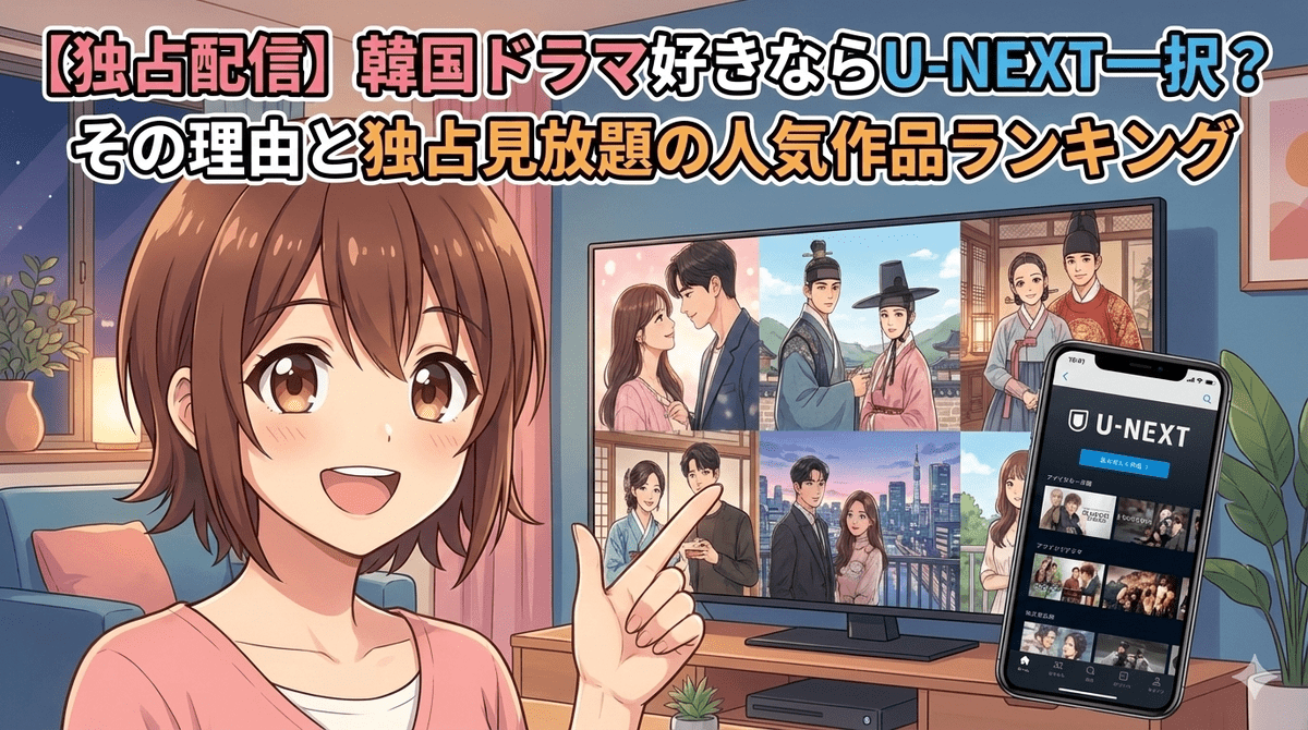 【独占配信】韓国ドラマ好きならU-NEXT一択？その理由と独占見放題の人気作品ランキング