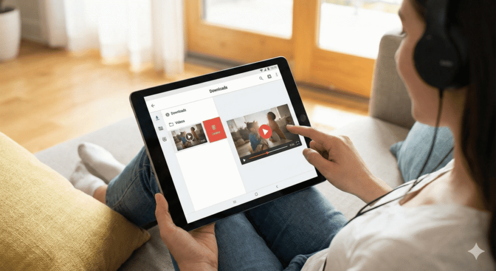 ダウンロードした動画を視聴・削除する方法