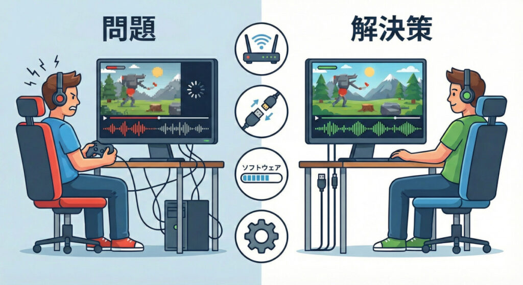 音ズレ・遅延・カクつきが発生する場合の対処法