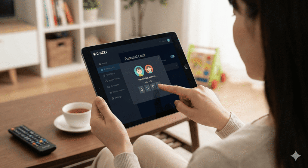 U-NEXTのペアレンタルロック設定方法