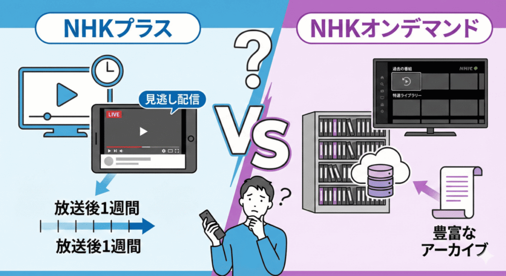 NHKプラス vs NHKオンデマンド：何が違うの？