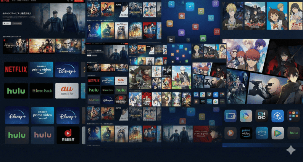 他のVODサービスと徹底比較！U-NEXT学割がなくても選ぶ価値はある？