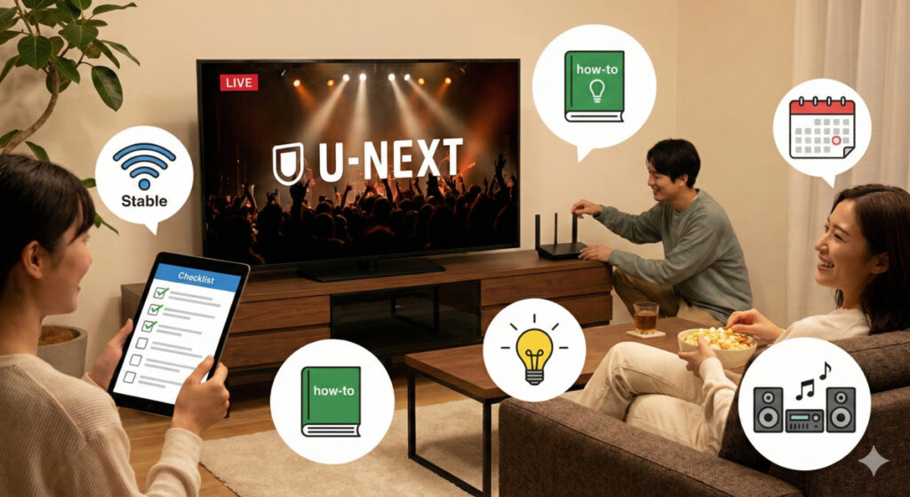 まとめ｜U-NEXTのライブ配信を失敗せずに楽しむために