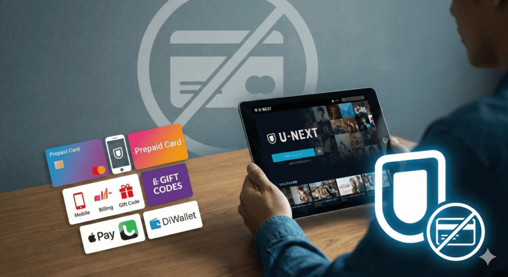 U-NEXTで「クレジットカードなし」で選べる支払い方法一覧