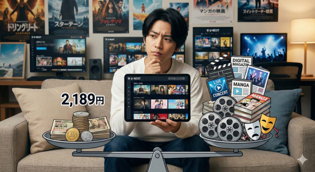 U-NEXTの「2,189円」は本当に高いのか?