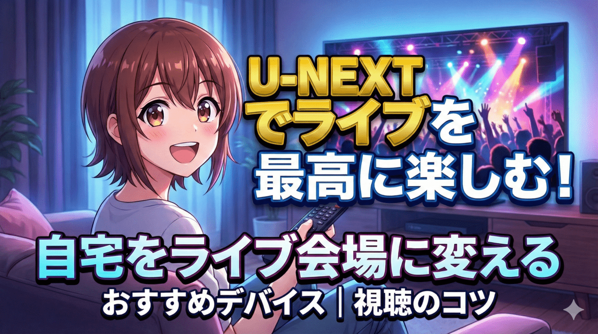 U-NEXTでライブ映像を最高に楽しむ方法！自宅をライブ会場に変えるおすすめデバイスと視聴のコツ