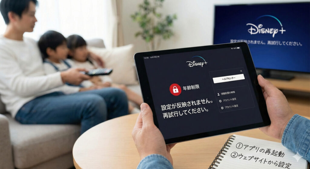ディズニープラスの年齢制限が解除できない・スター作品が出てこない時の対処法