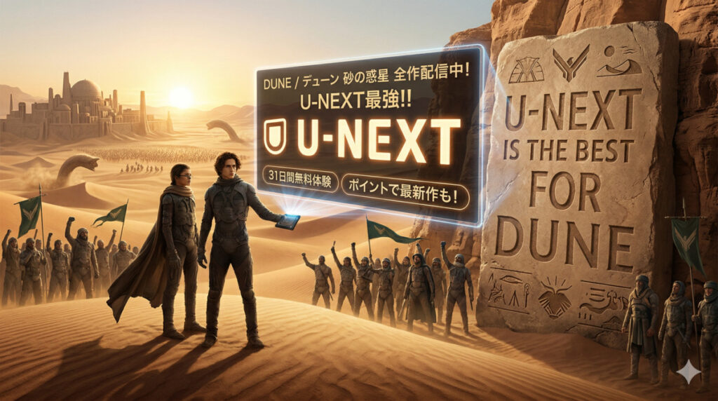 まとめ：デューン 砂の惑星の配信は U-NEXTが最強