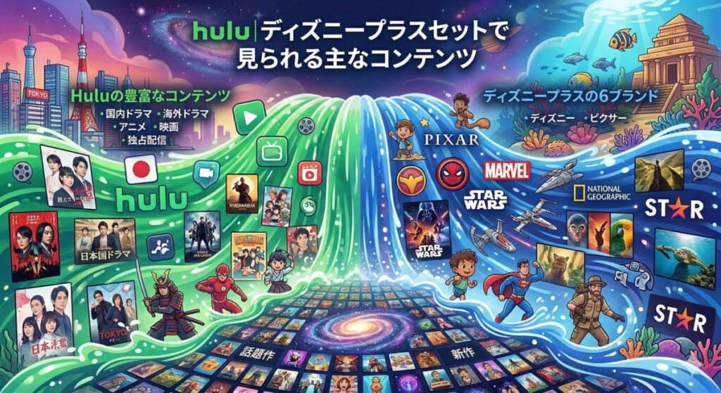 Hulu|ディズニープラスセットで見られるコンテンツを徹底解説