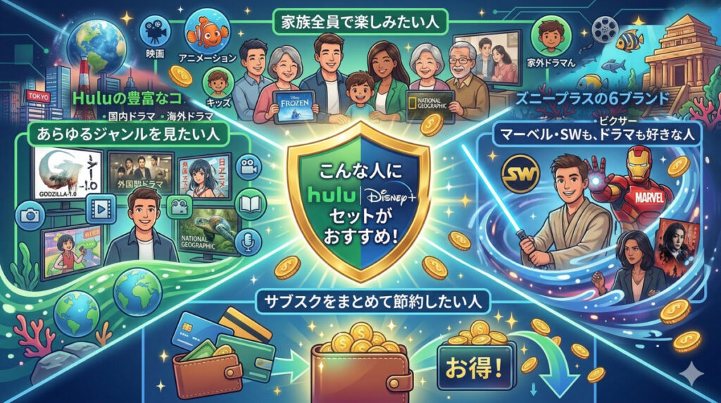 こんな人にはHulu|ディズニープラスセットがおすすめ！