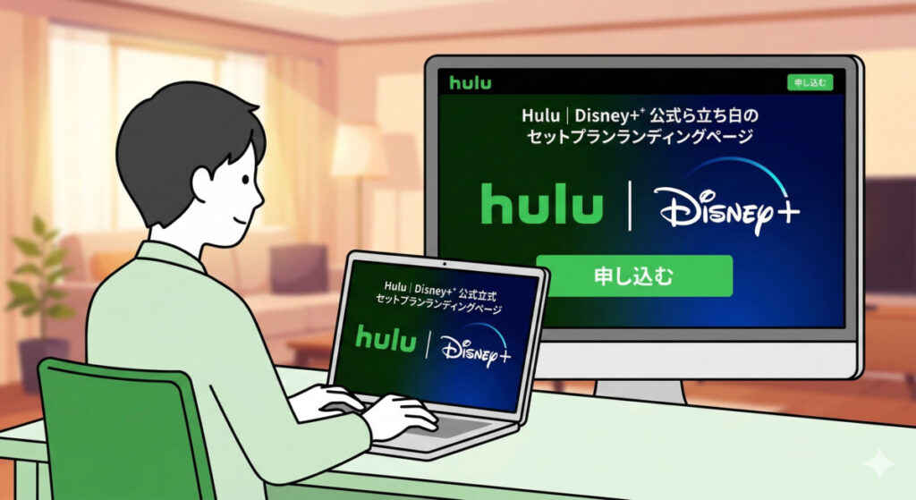 Hulu | Disney+ セットプラン公式ページにアクセス