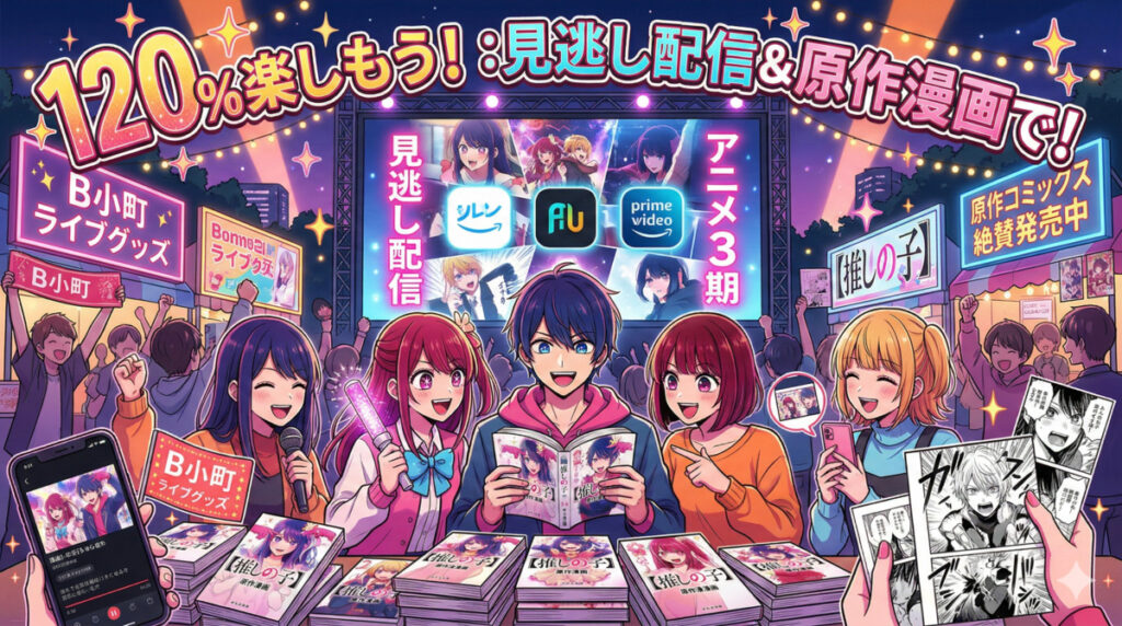 まとめ:【推しの子】3期を見逃し配信や原作漫画で120%楽しもう!