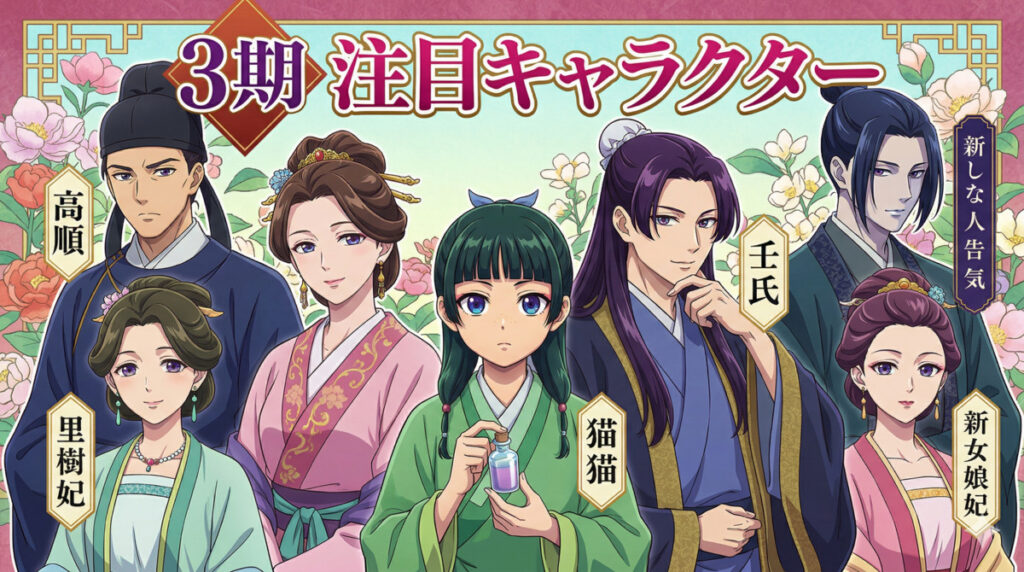 【薬屋のひとりごと】アニメ3期の注目キャラクター