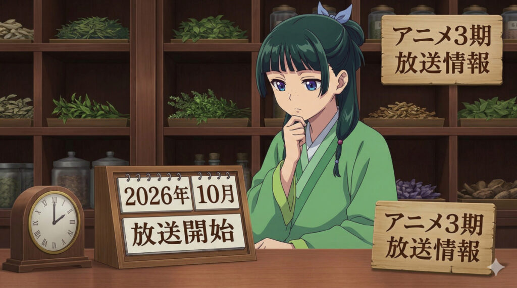 【薬屋のひとりごと】アニメ3期の放送日はいつ？基本情報まとめ