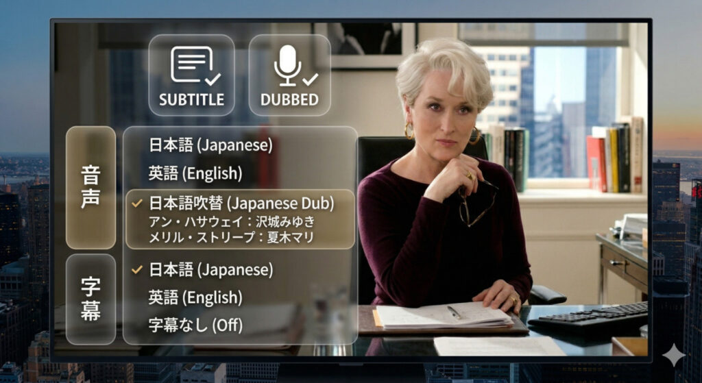 【プラダを着た悪魔】字幕・吹替版はどれが見られる？