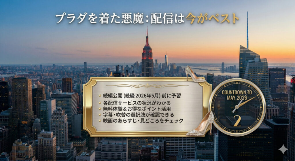 まとめ【プラダを着た悪魔】配信は続編公開前の今がベスト