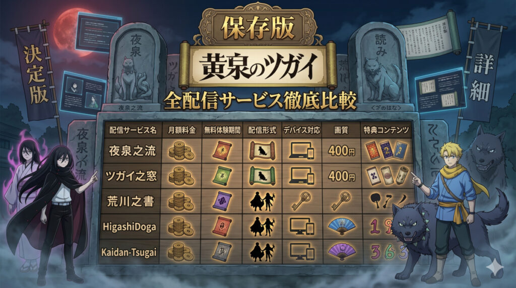 【保存版】『黄泉のツガイ』全配信サービス比較表