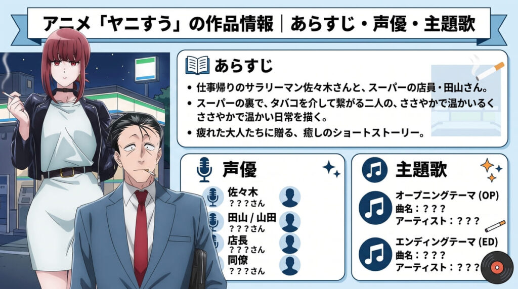 アニメ「ヤニすう」の作品情報｜あらすじ・声優・主題歌