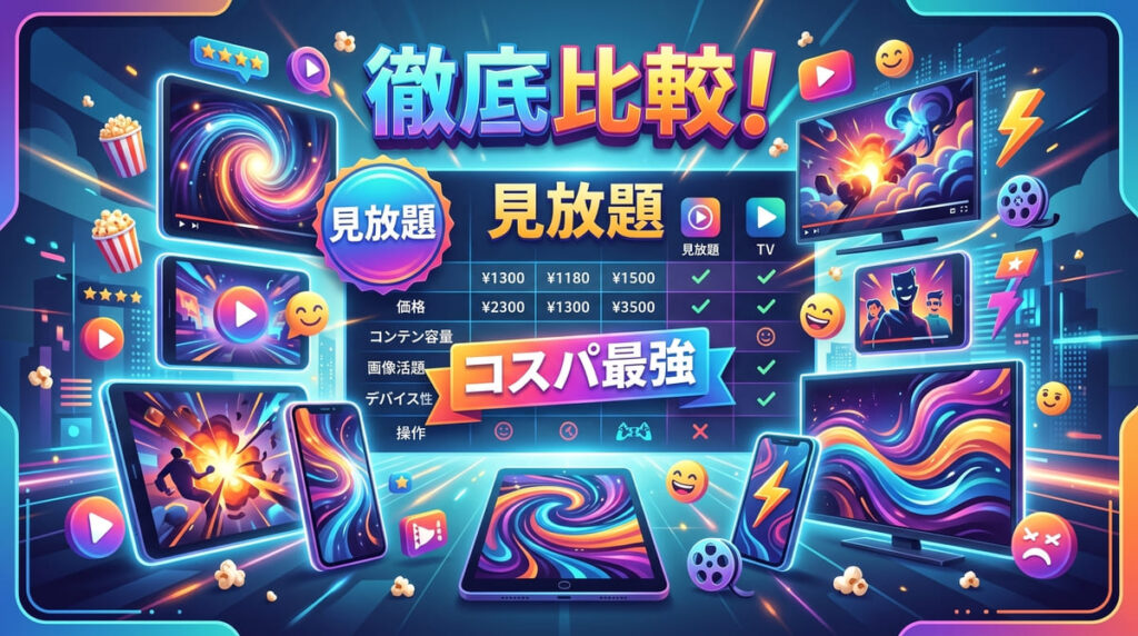 目的・ジャンル別に選ぶ動画配信サービスの比較