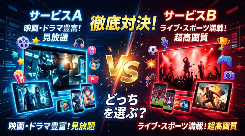 人気サービスを1対1で比較！結局どっちがいい？