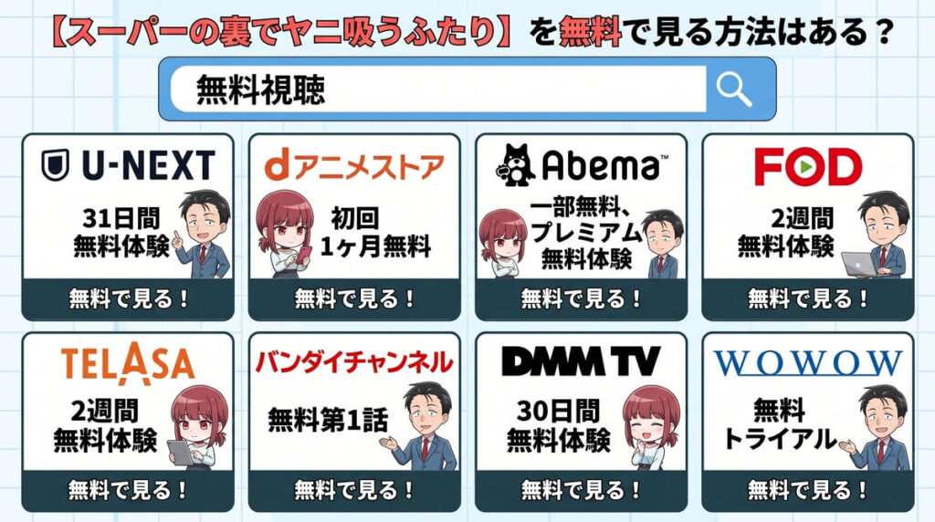【スーパーの裏でヤニ吸うふたり】を無料で見る方法はある？